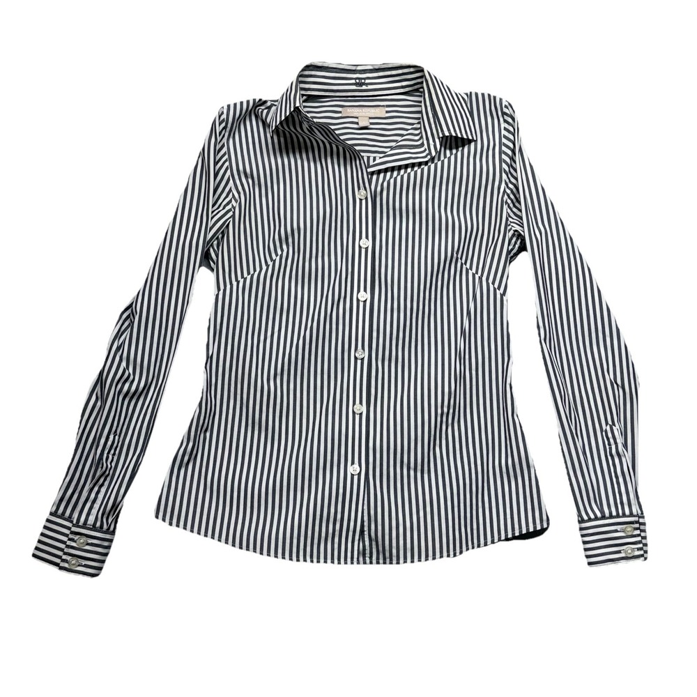 Banana Republic Non Iron Fitted Shirt Womens Size 4